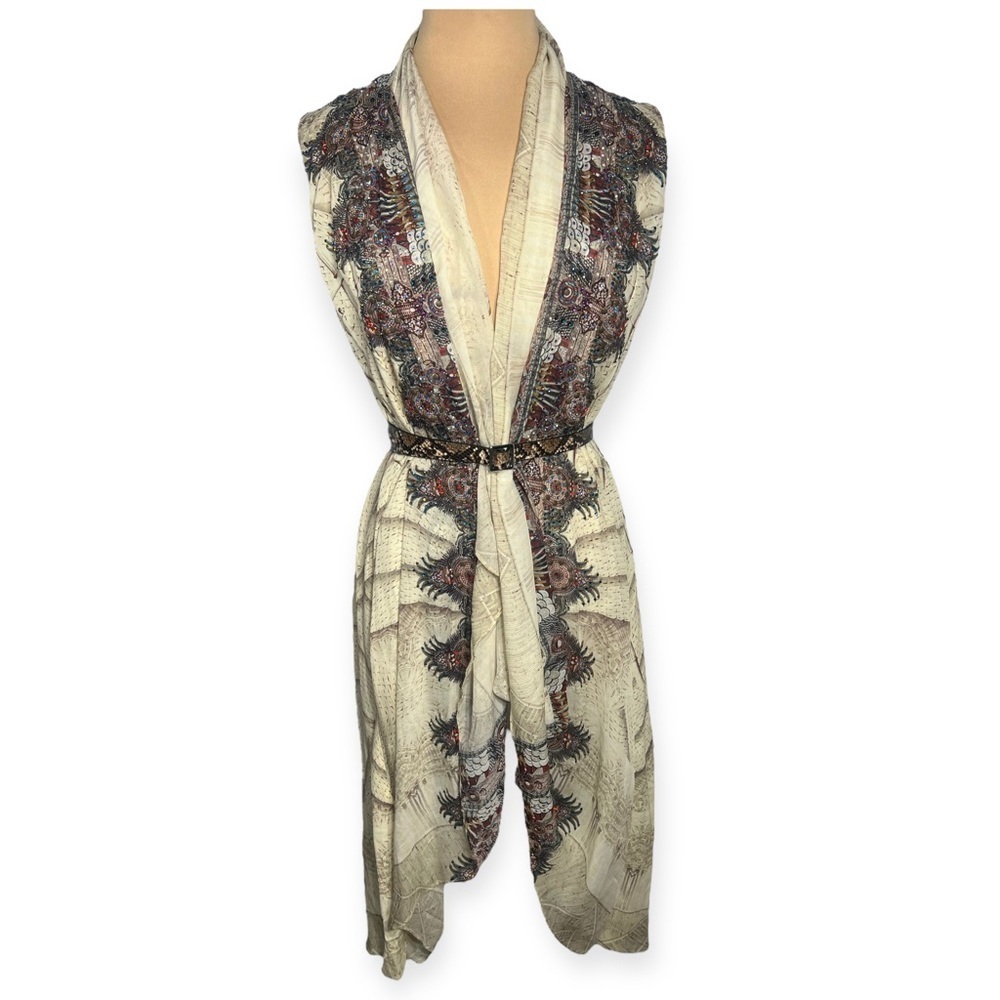 Camilla With Both Hands multi wear crystal embellished long silk vest - Picture 11 of 15